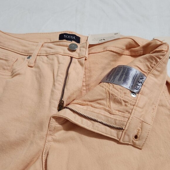 NYDJ Chloe Capri crop stretch Jeans Women's Size 8P Melon Side Slits  NWT ---7 - Picture 10 of 11